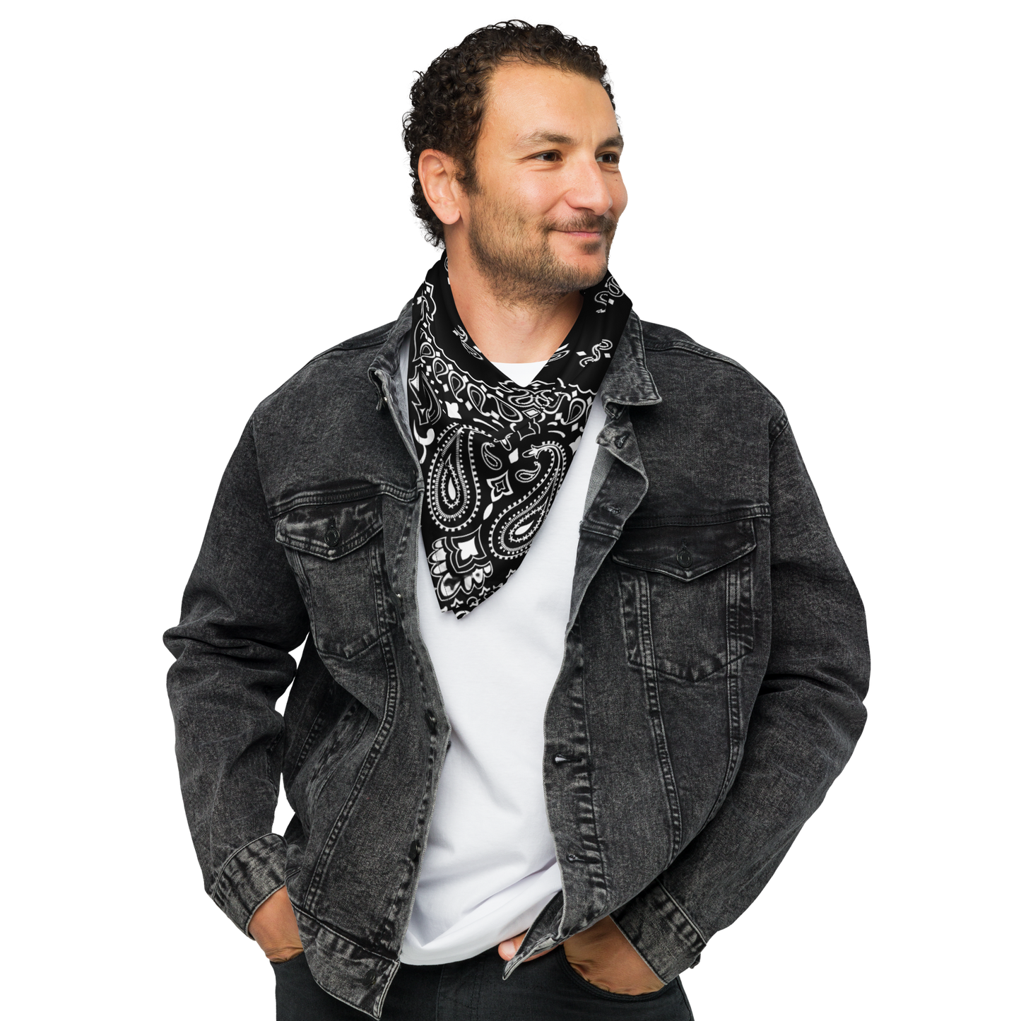 Czarna bandana paisley