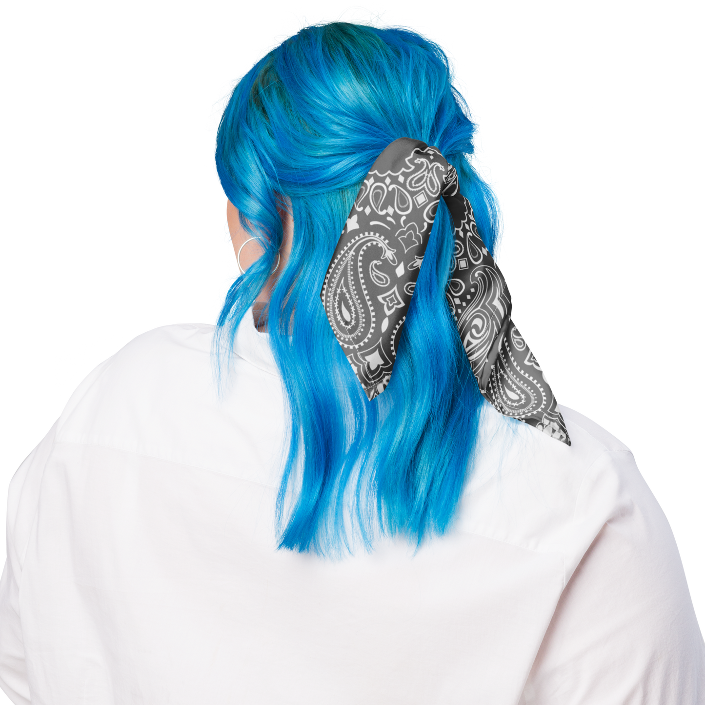 Szara bandana paisley