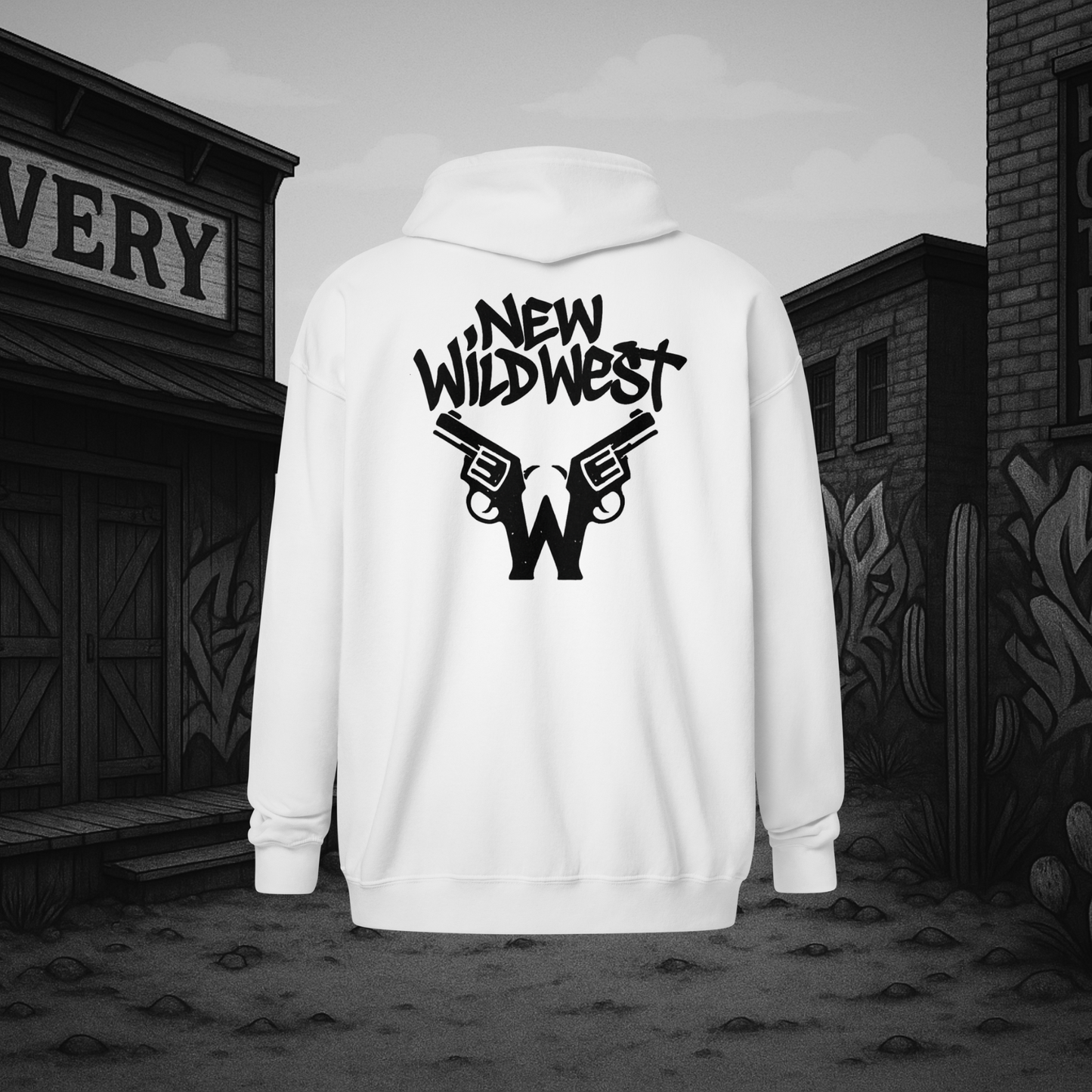 Biała zip hoodie