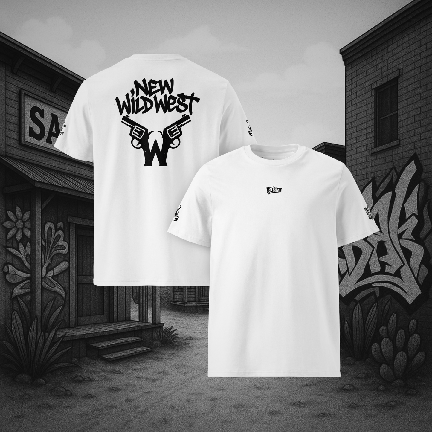 Biały t-shirt premium