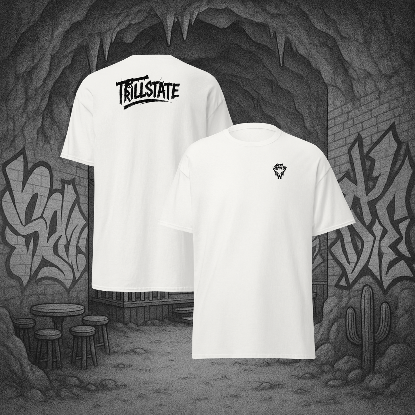 Klasyczny biały t-shirt TRILLSTATE
