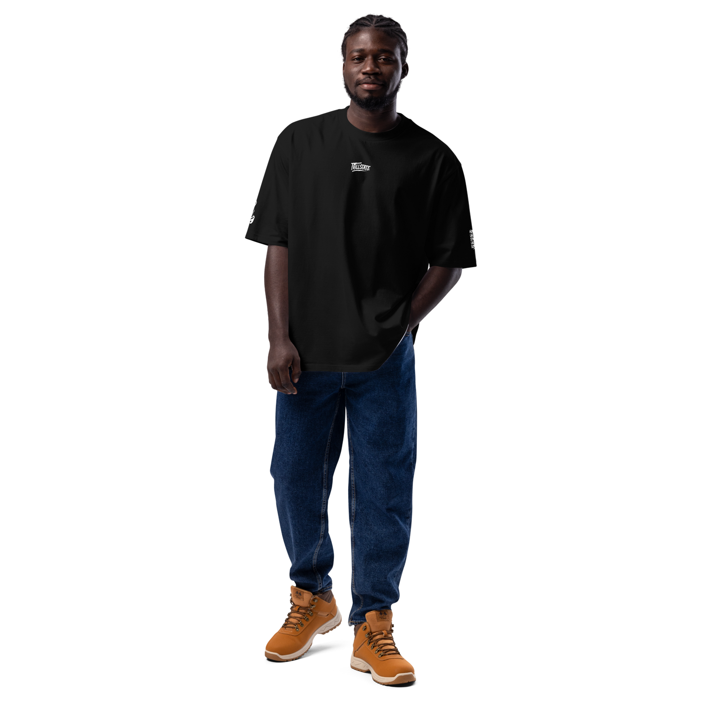 Czarny t-shirt oversize