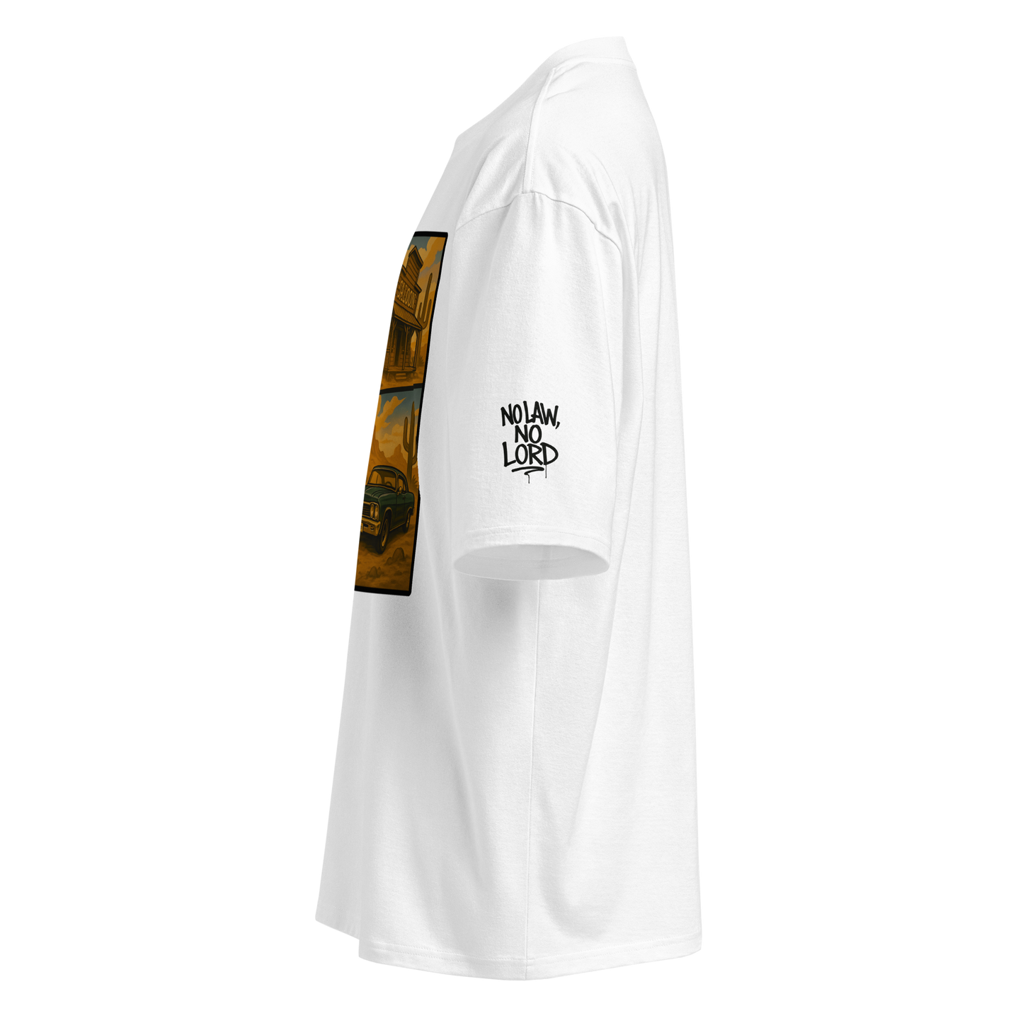 Biały t-shirt oversize (przód)