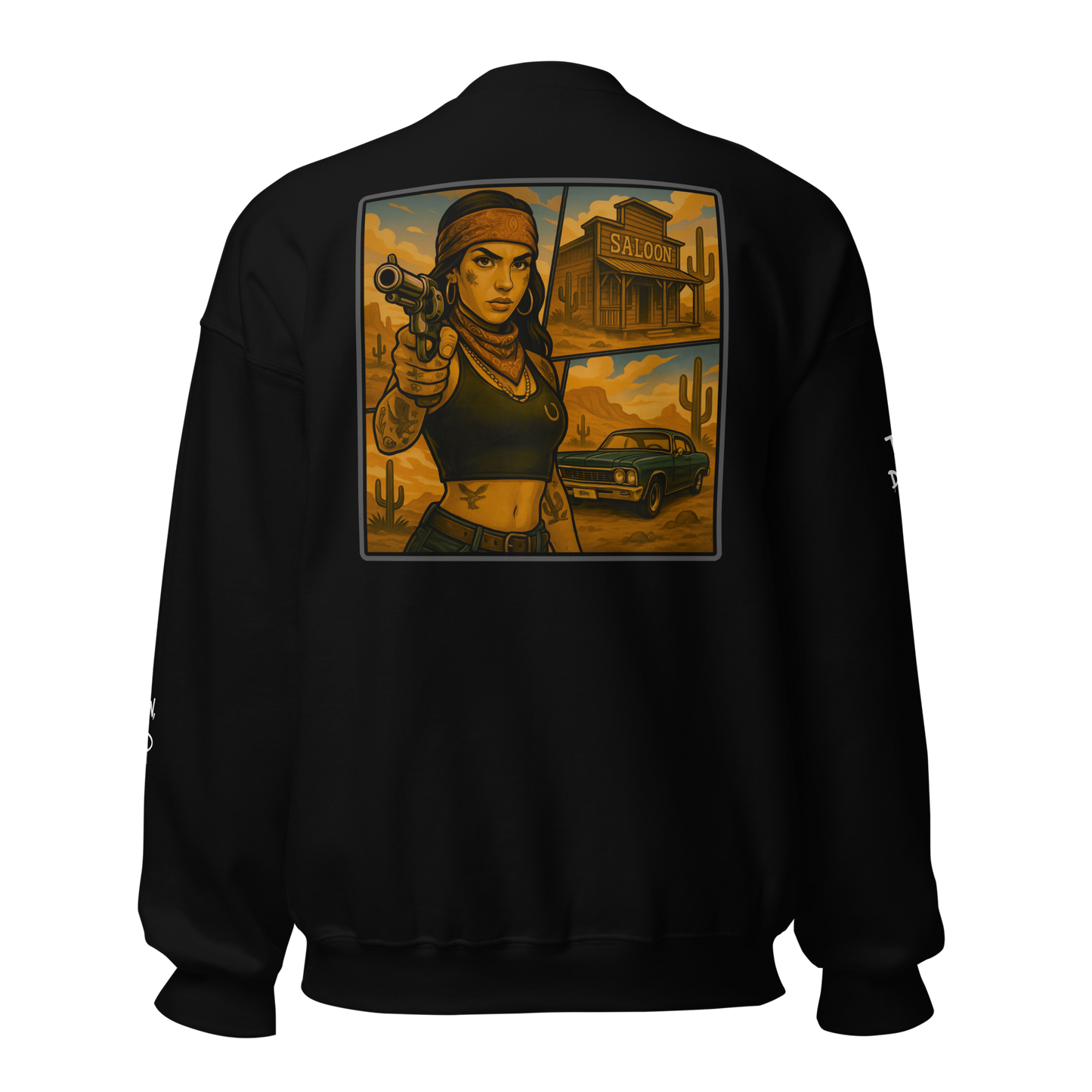Czarna bluza typu sweatshirt (tył)