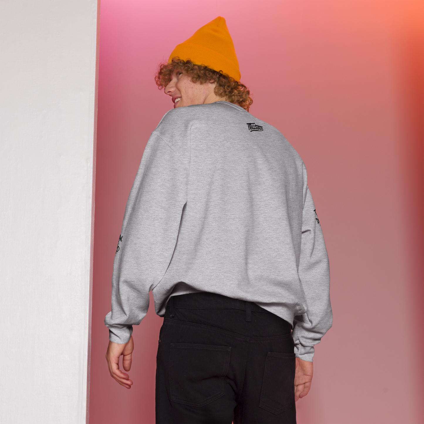 Szara bluza typu sweatshirt (przód)