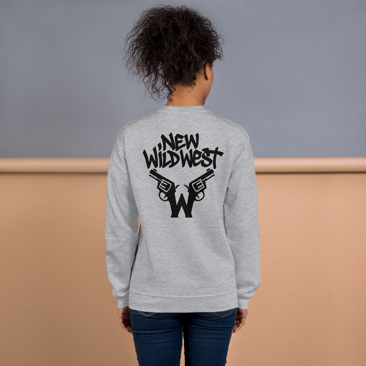 Szara bluza typu sweatshirt
