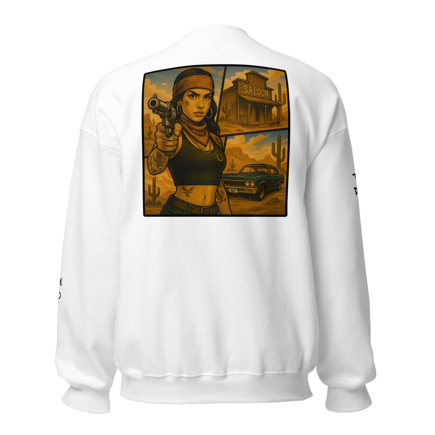 Biała bluza typu sweatshirt (tył)