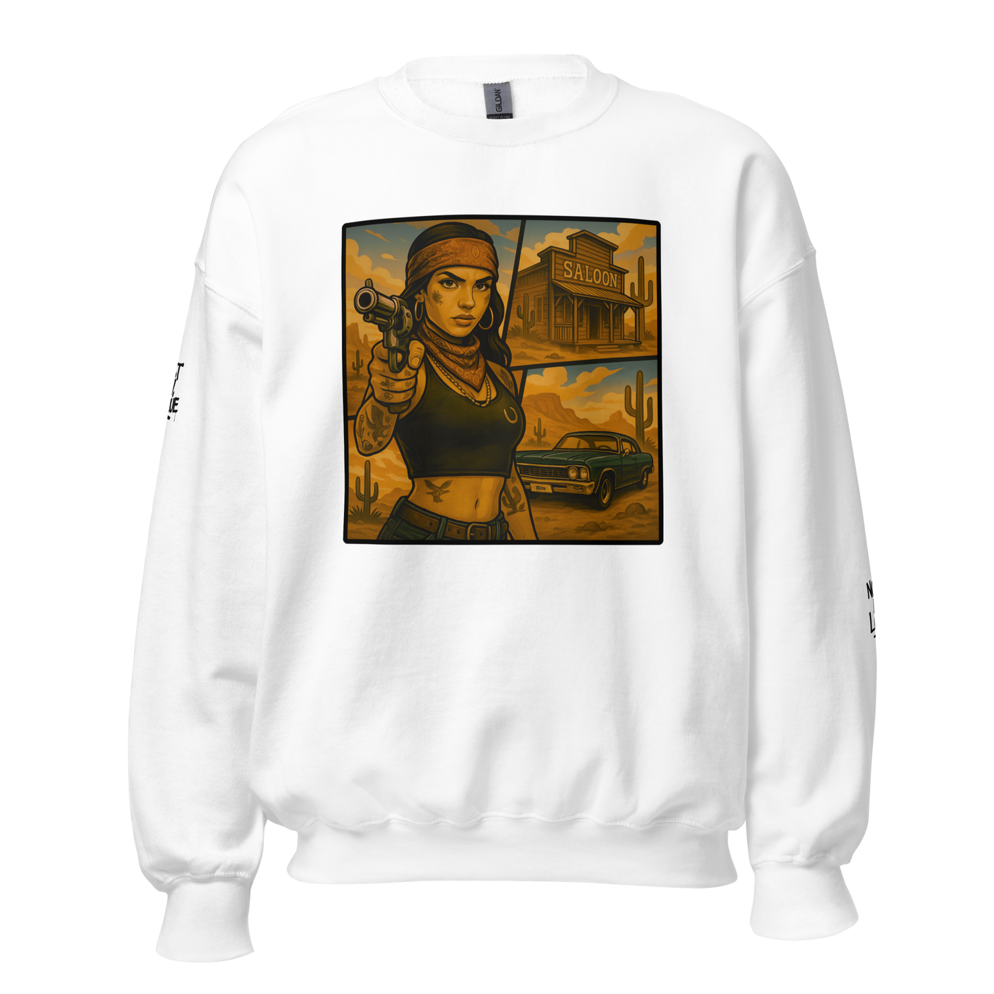 Biała bluza typu sweatshirt (przód)