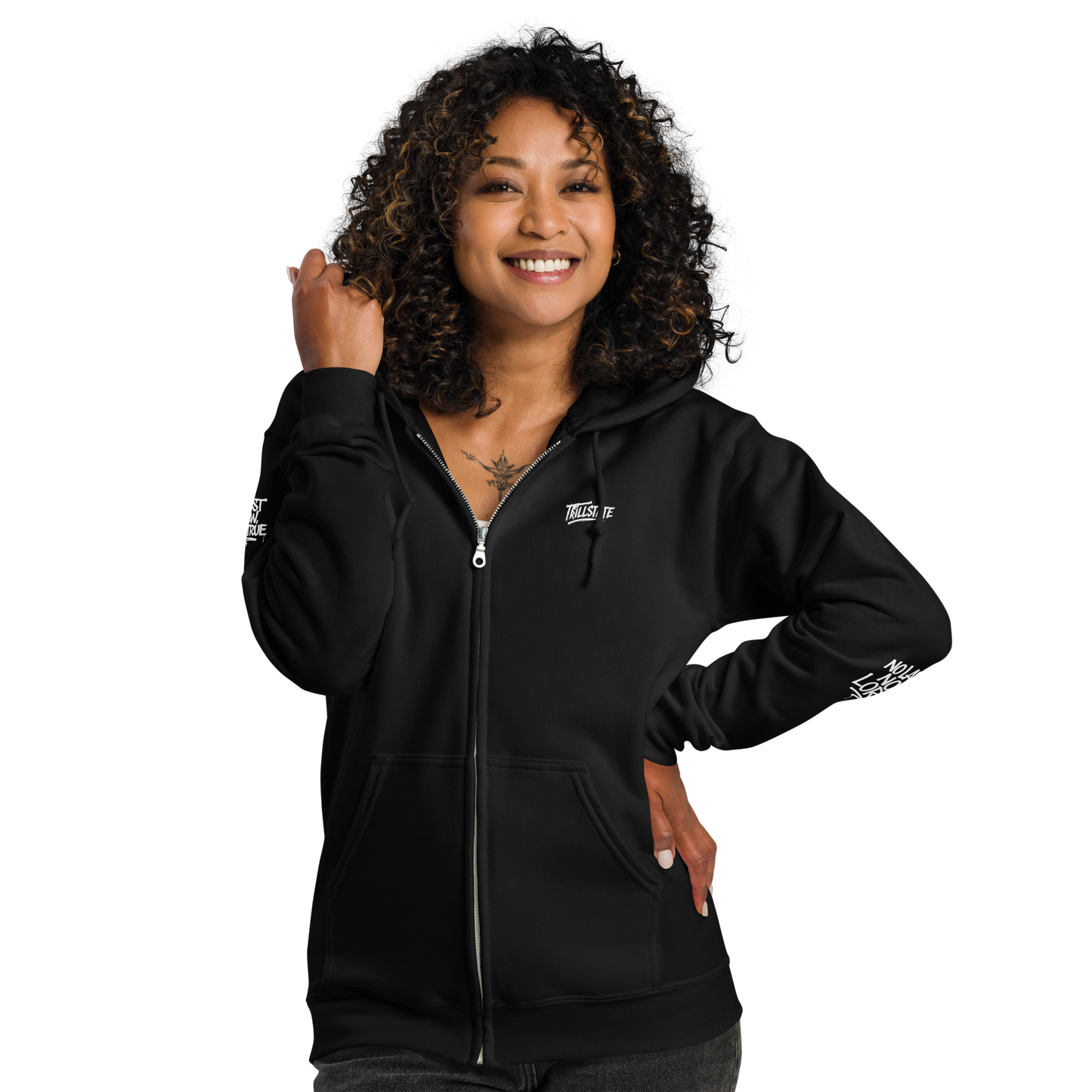 Czarna zip hoodie