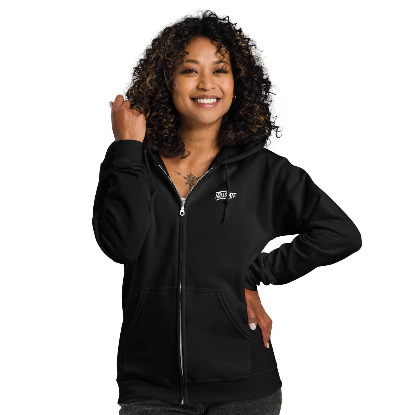 Czarna zip hoodie