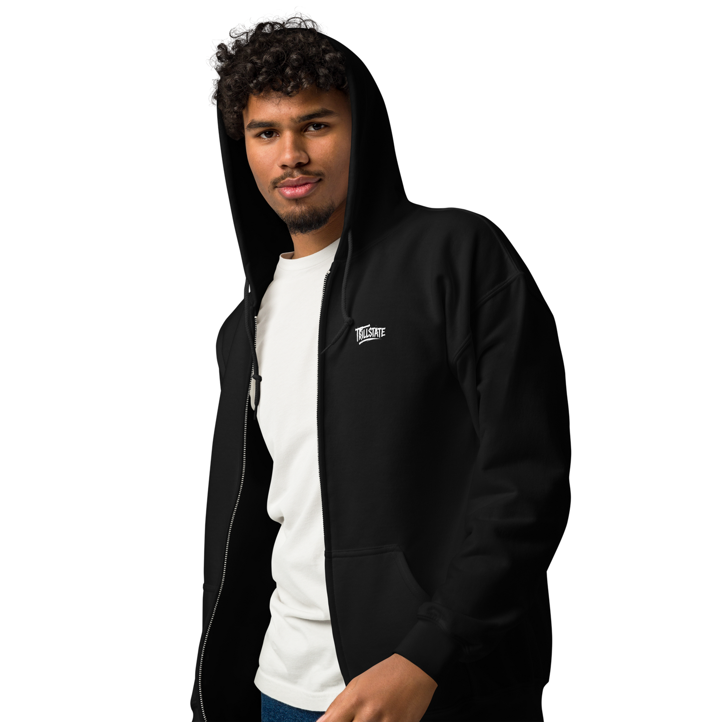 Czarna zip hoodie