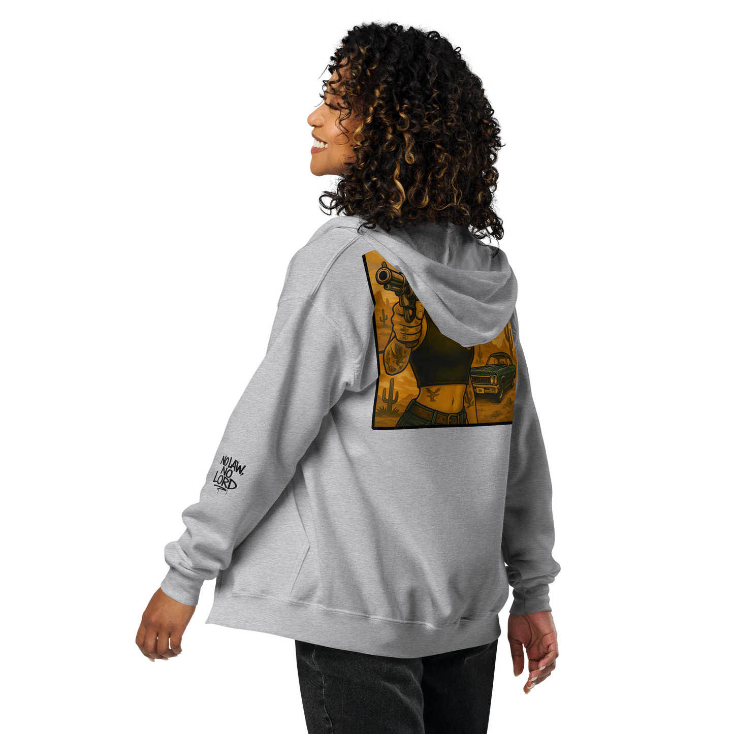 Szara zip hoodie