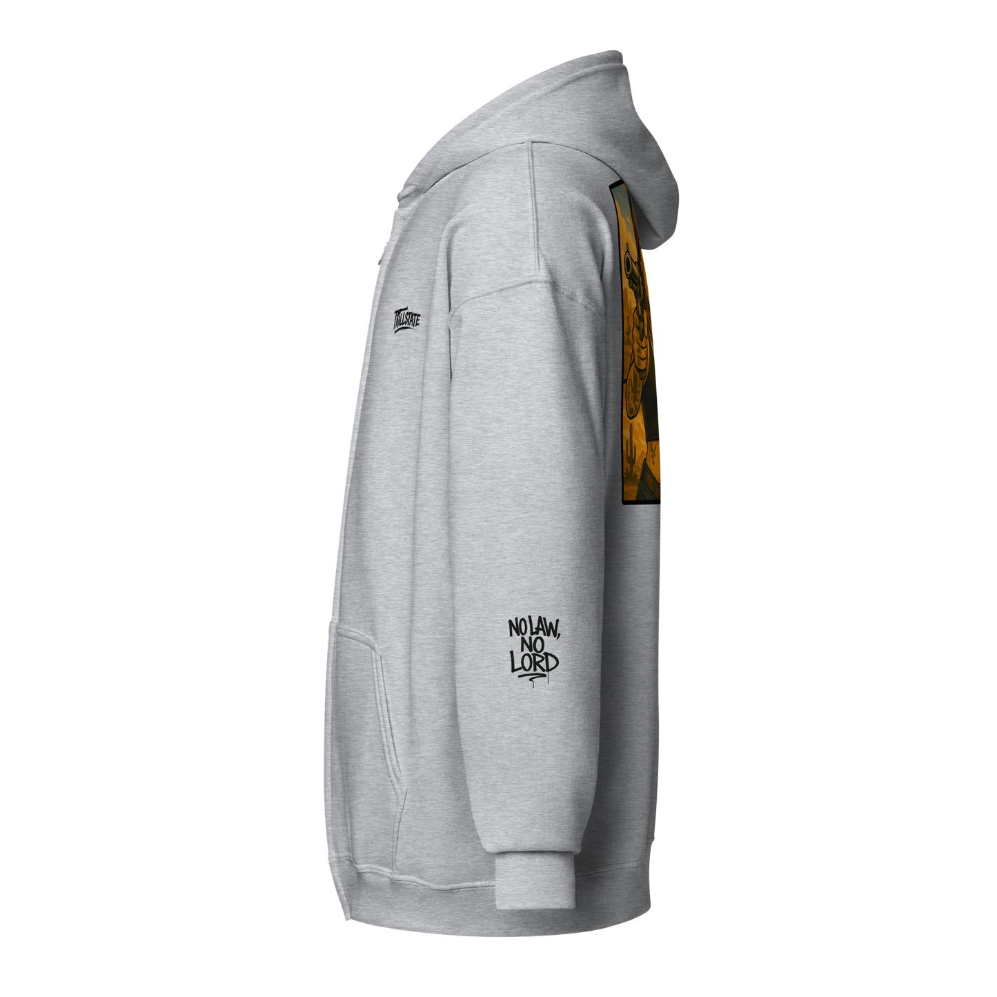 Szara zip hoodie