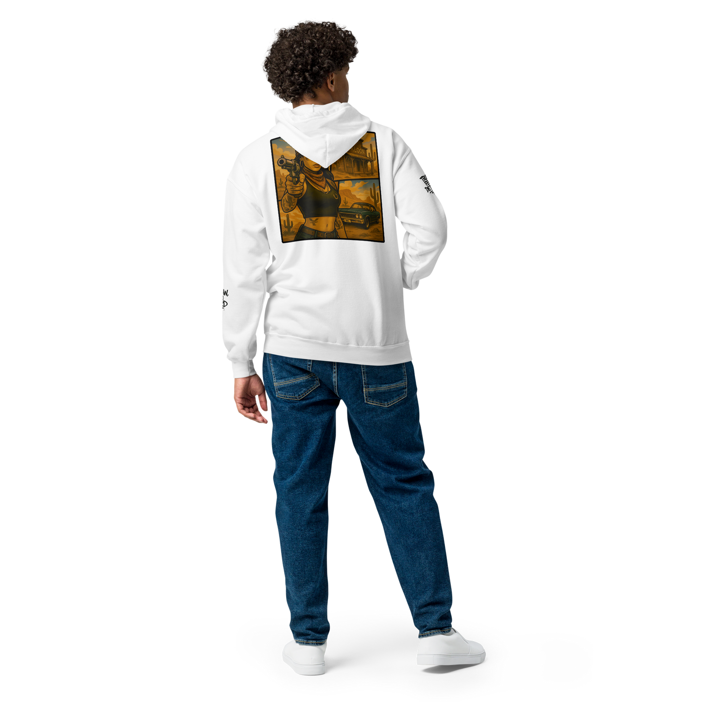 Biała zip hoodie