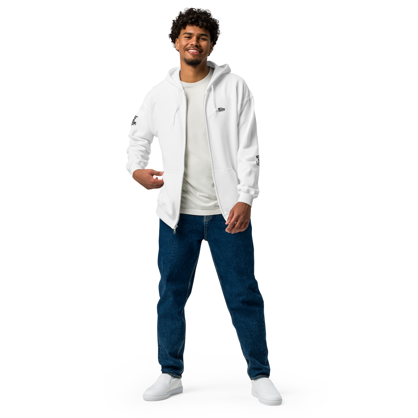 Biała zip hoodie