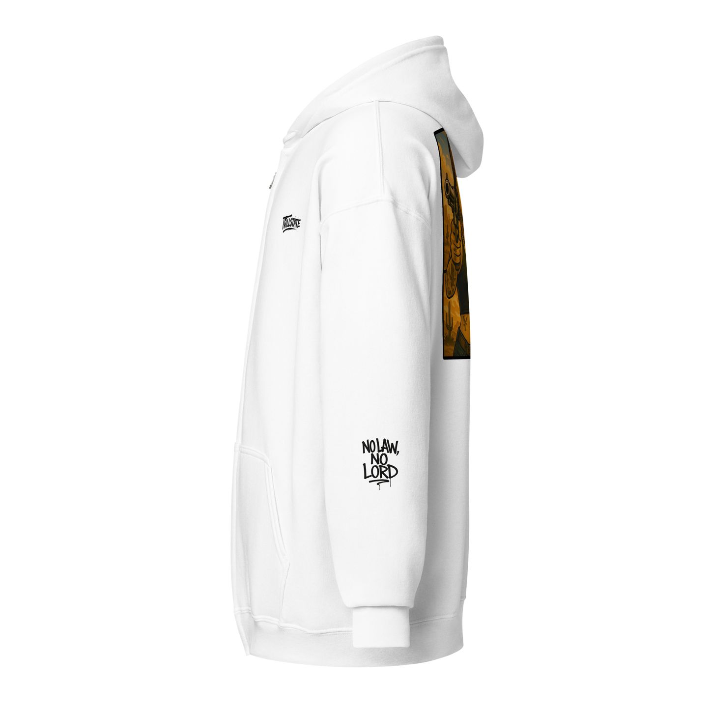 Biała zip hoodie