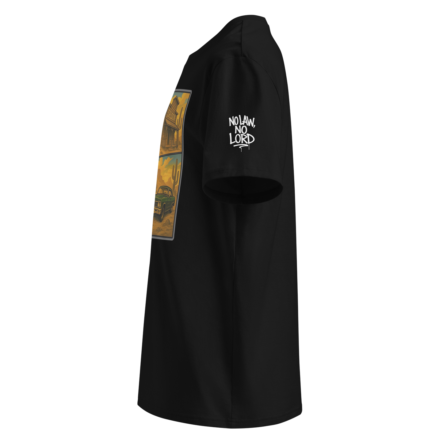 Czarny t-shirt premium (przód)