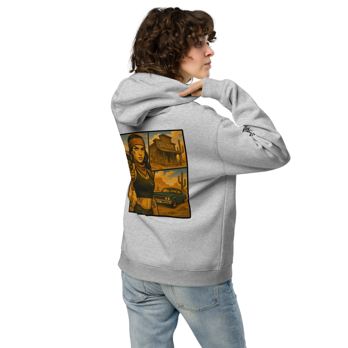 Szara hoodie oversize