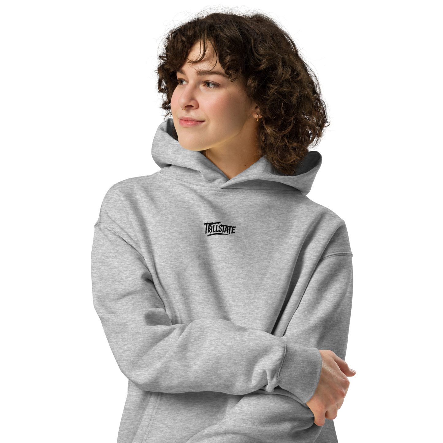 Szara hoodie oversize