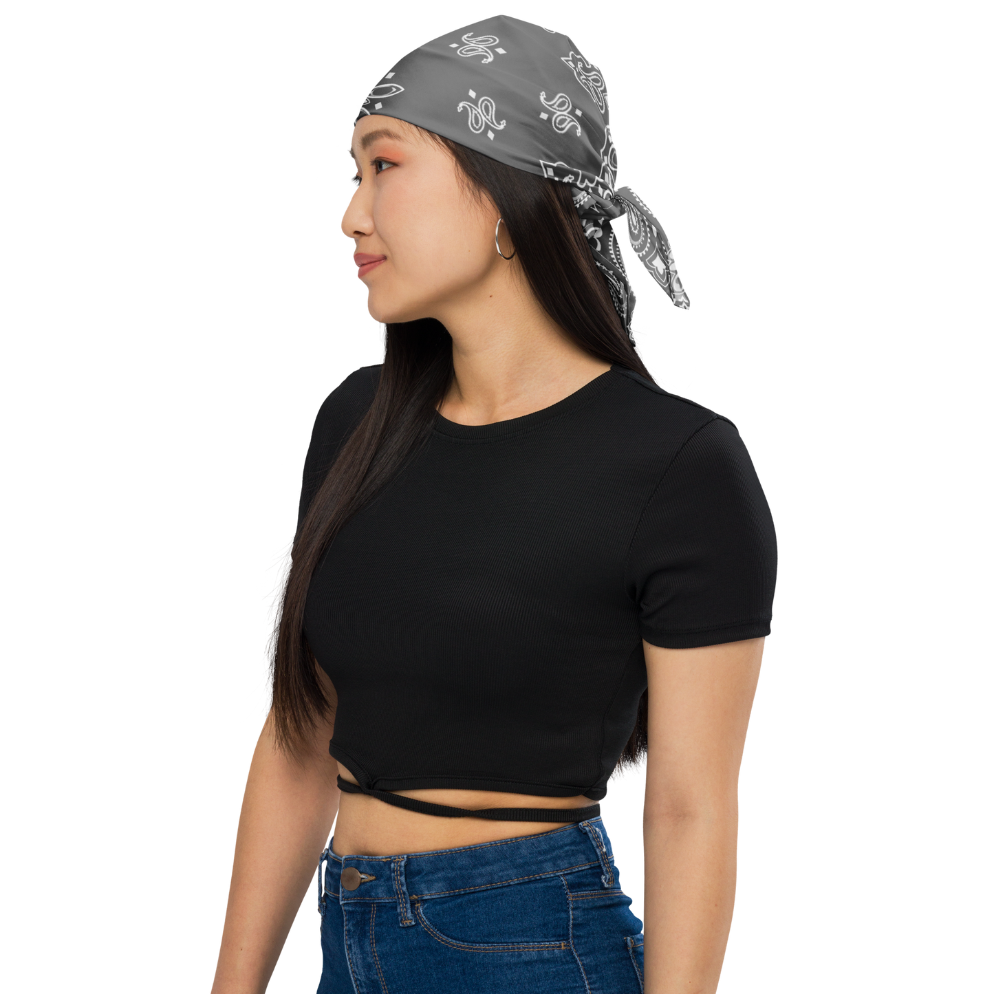 Szara bandana paisley