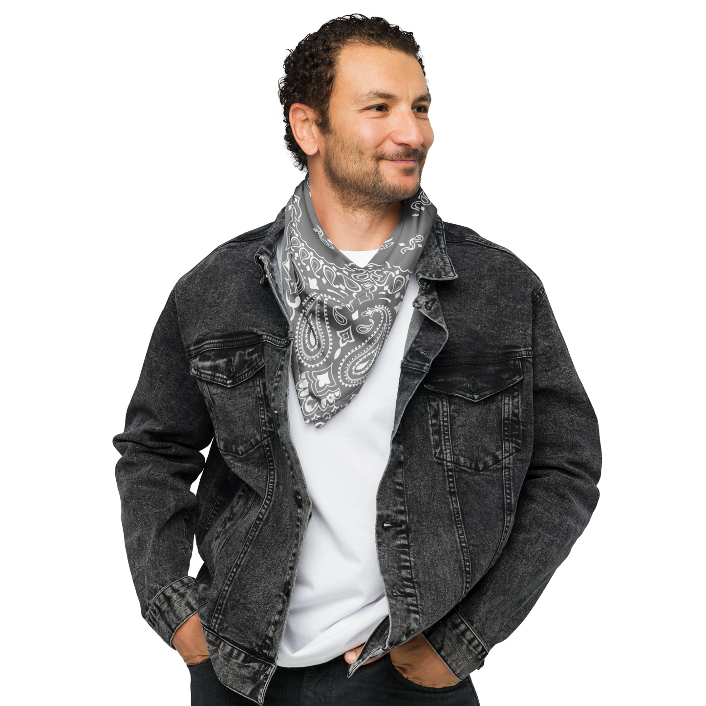 Szara bandana paisley