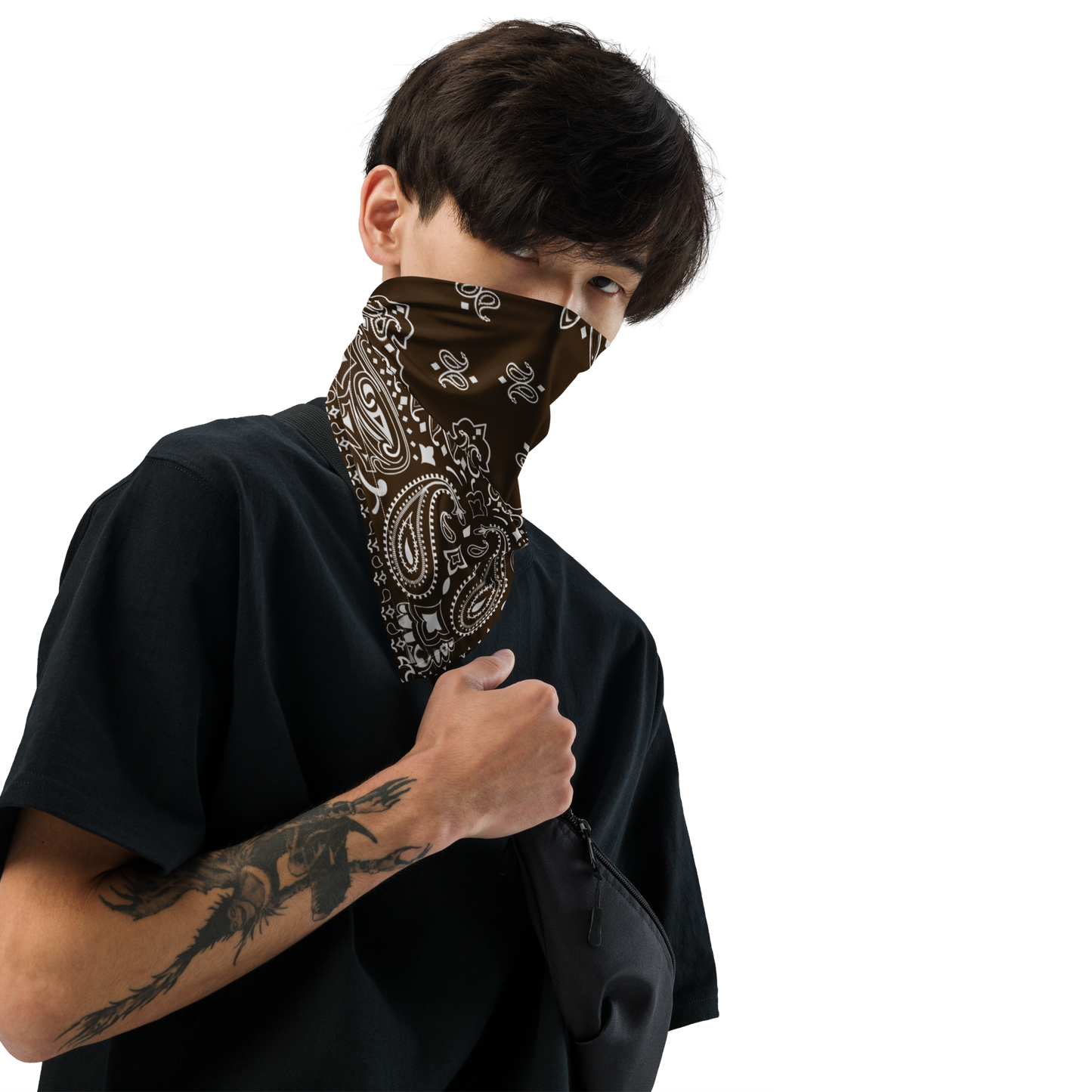 Brązowa bandana paisley
