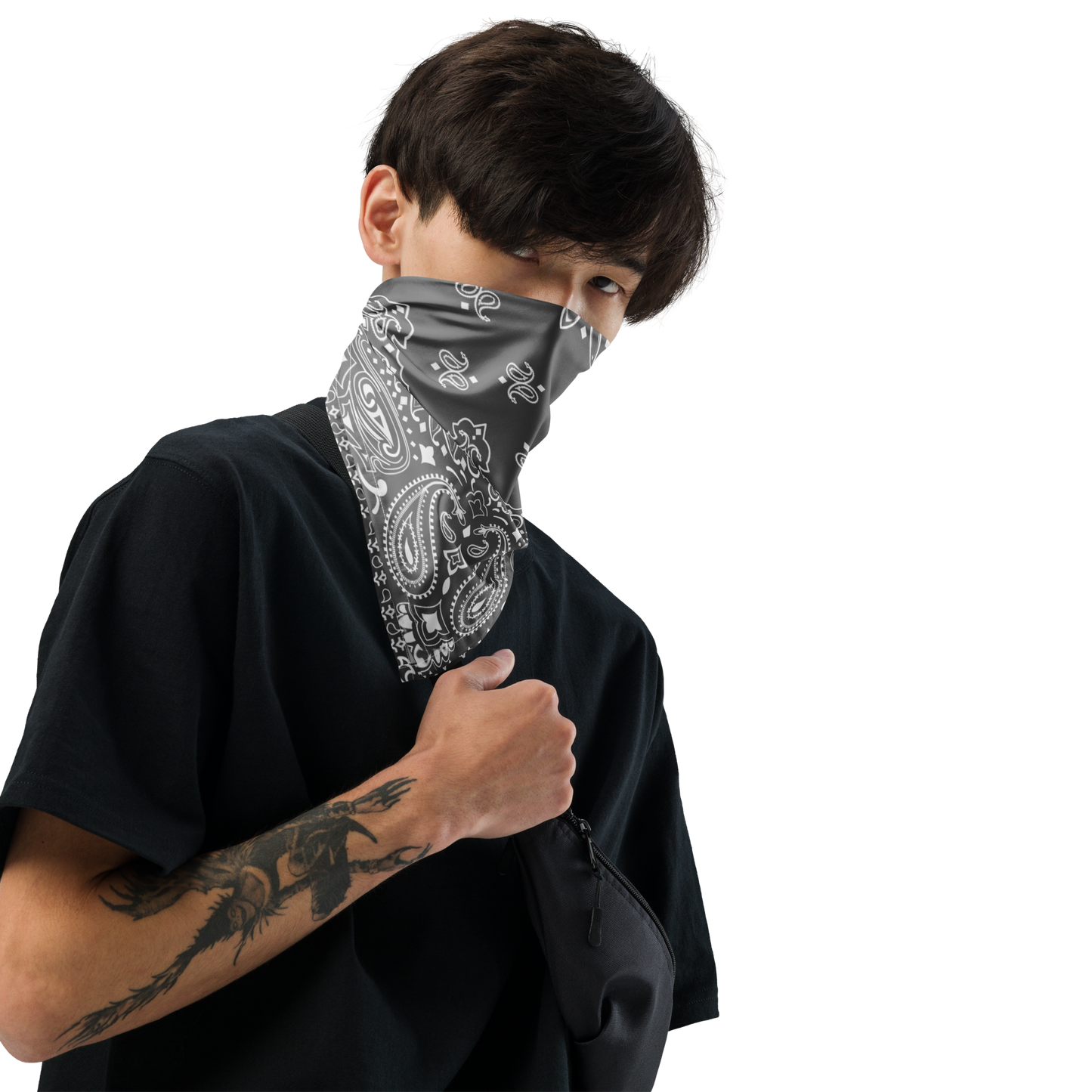 Szara bandana paisley