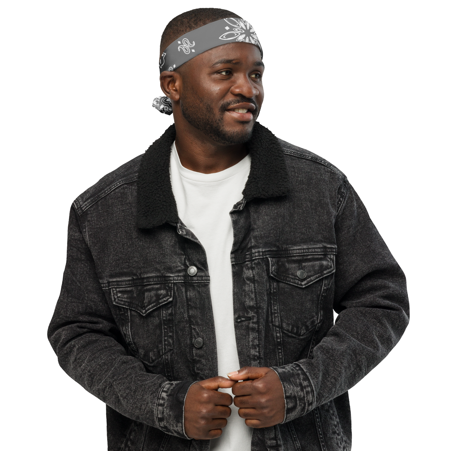 Szara bandana paisley
