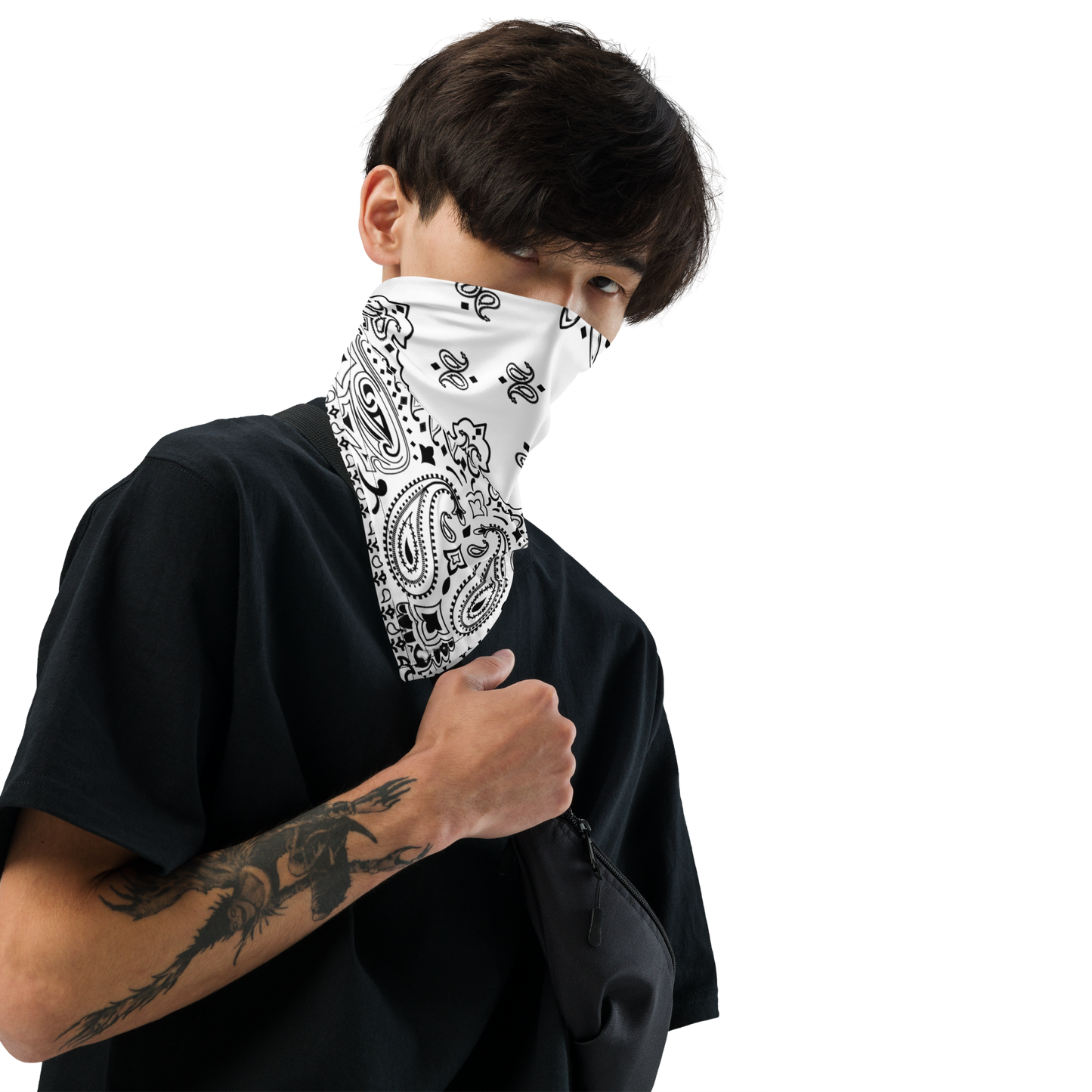 Biała bandana paisley