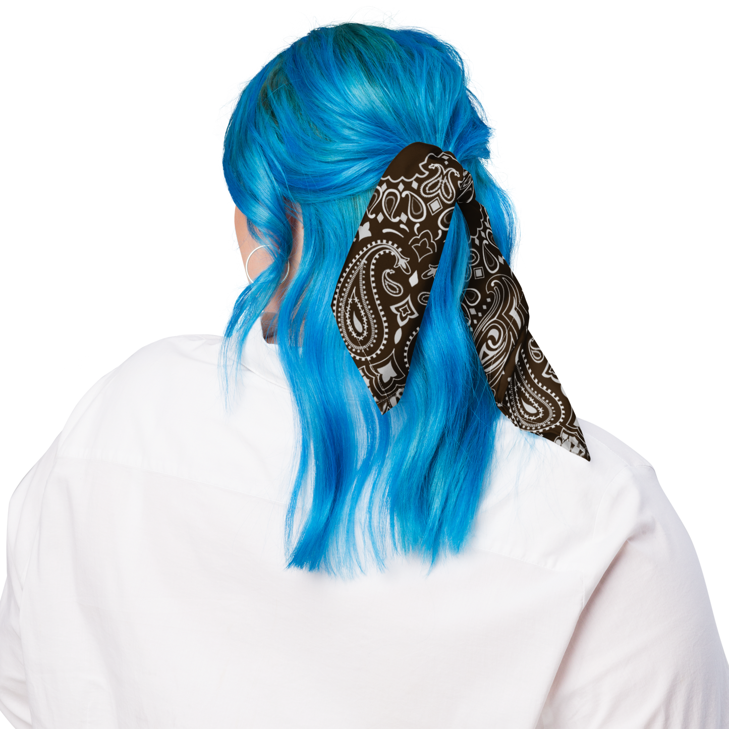 Brązowa bandana paisley
