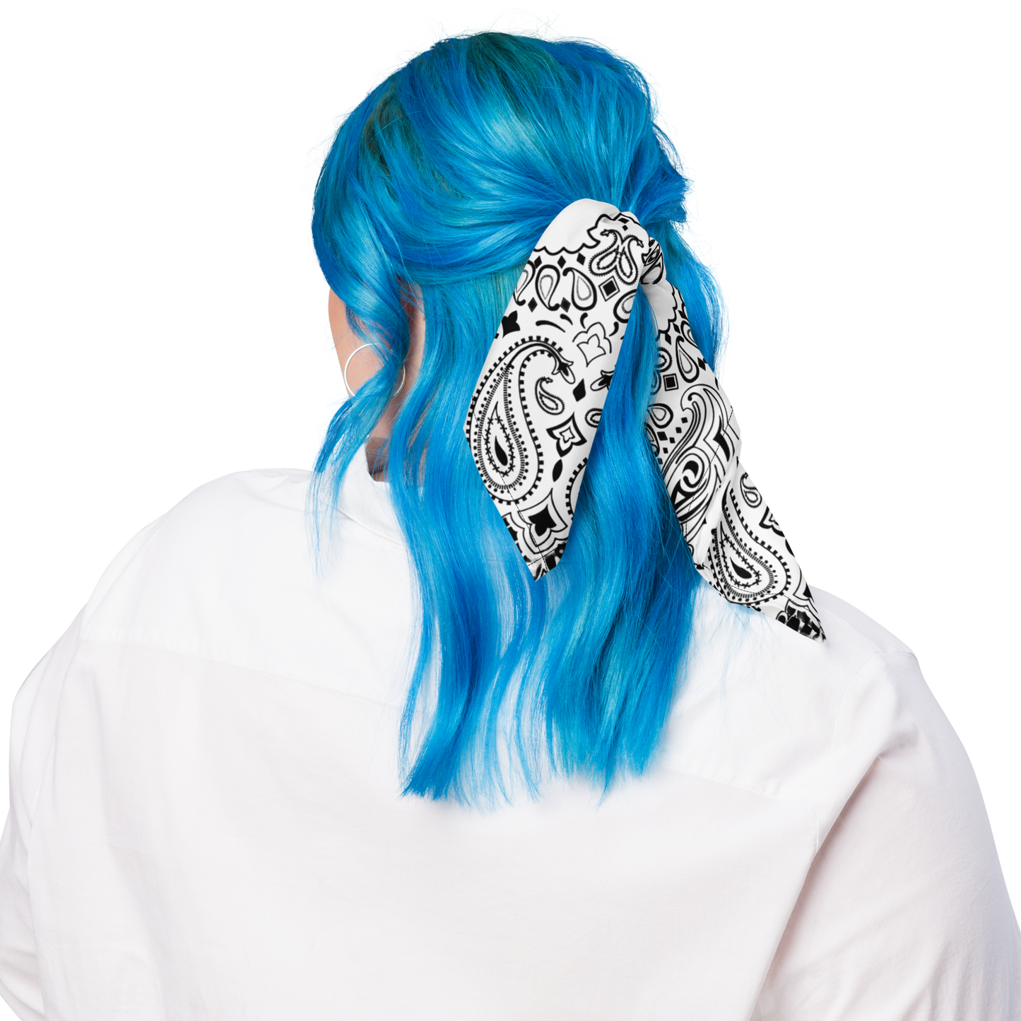 Biała bandana paisley