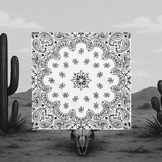 Biała bandana paisley