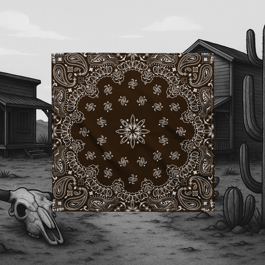 Brązowa bandana paisley