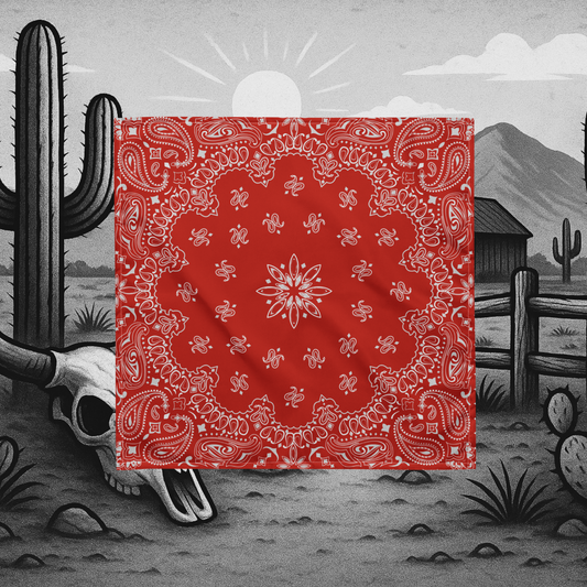 Czerwona bandana paisley
