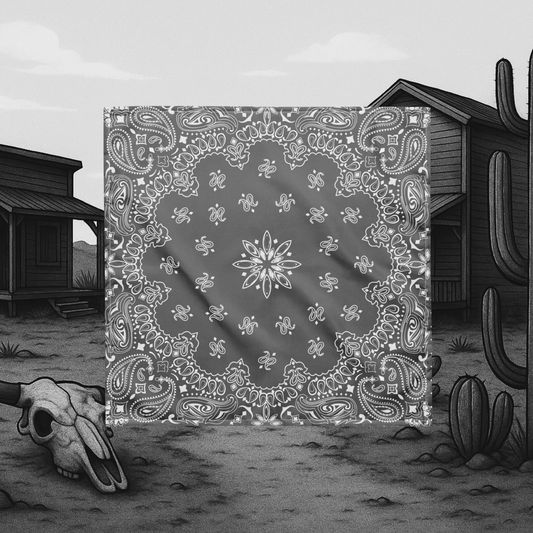 Szara bandana paisley