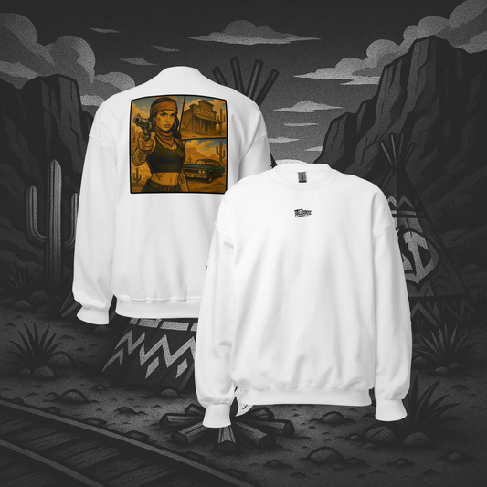 Biała bluza typu sweatshirt (tył)