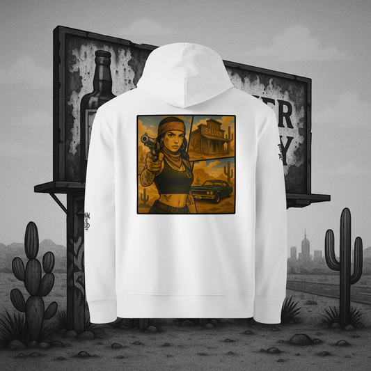 Biała hoodie premium (tył)