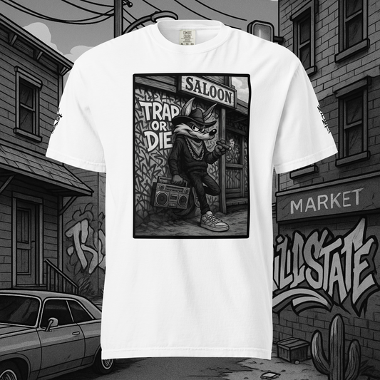 Biały t-shirt heavyweight (przód)