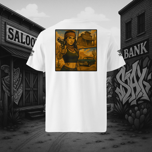Biały t-shirt premium (tył)