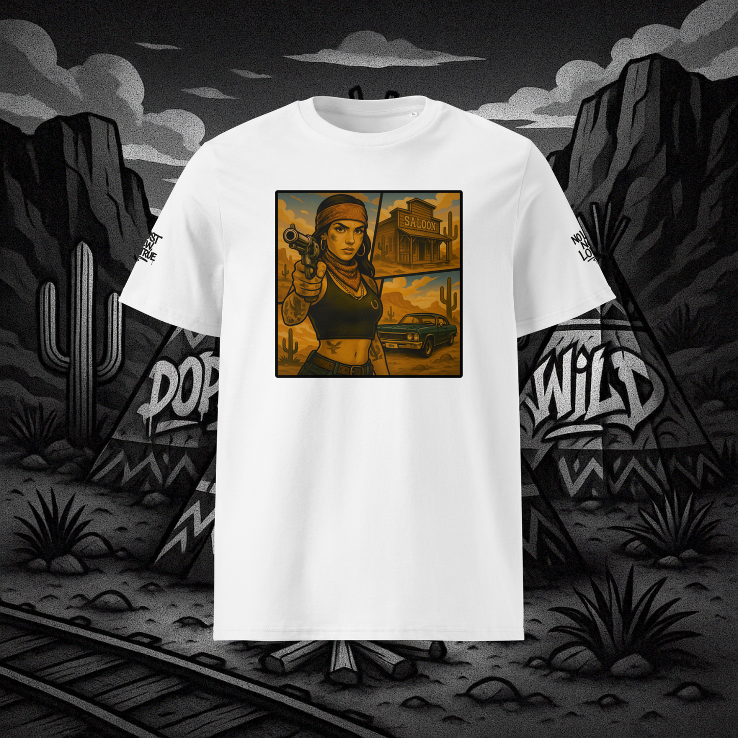 Biały t-shirt premium (przód)