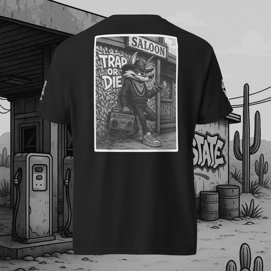 Czarny t-shirt heavyweight (tył)