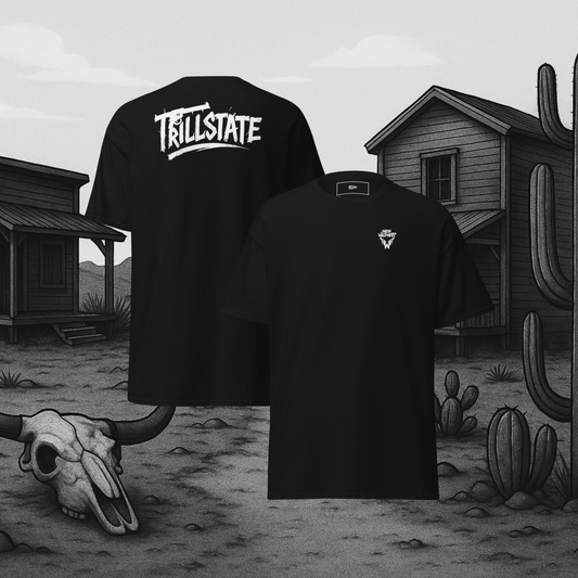 Klasyczny czarny t-shirt TRILLSTATE