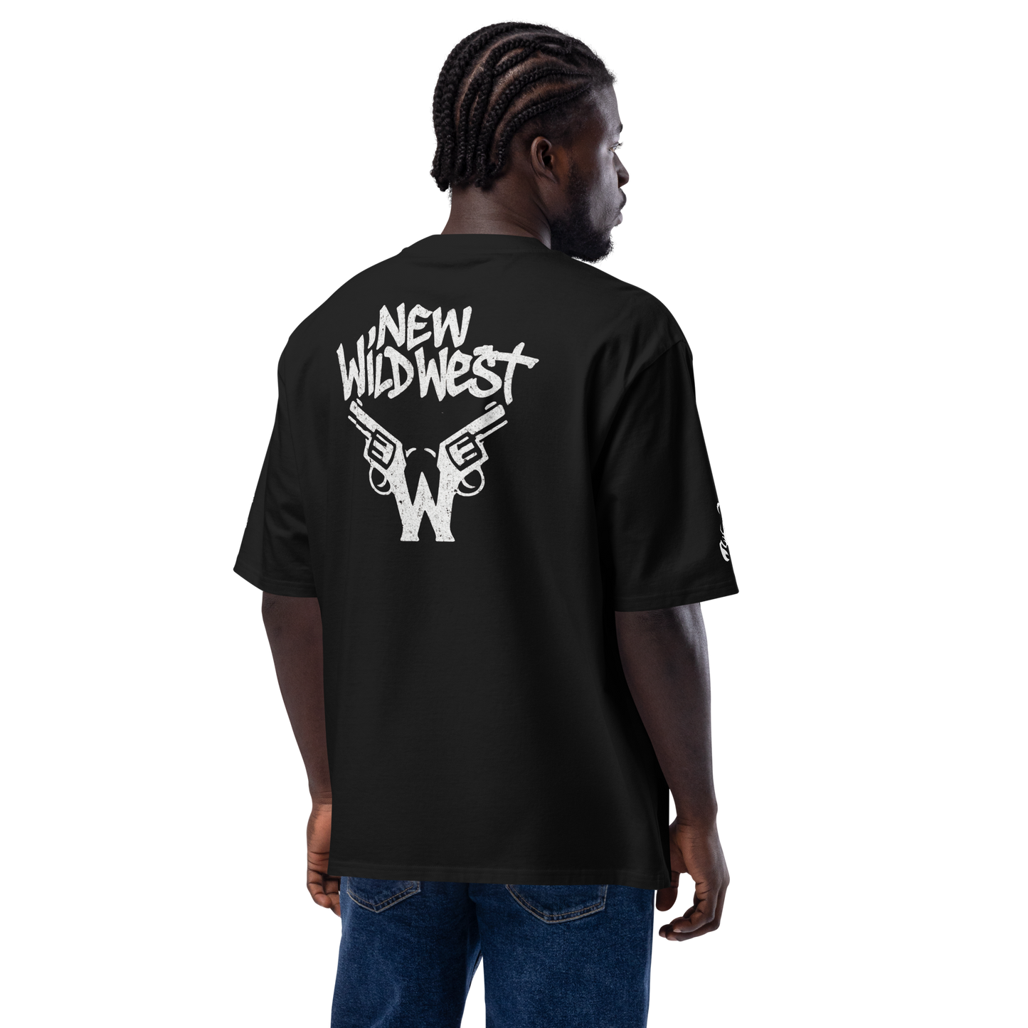 Czarny t-shirt oversize