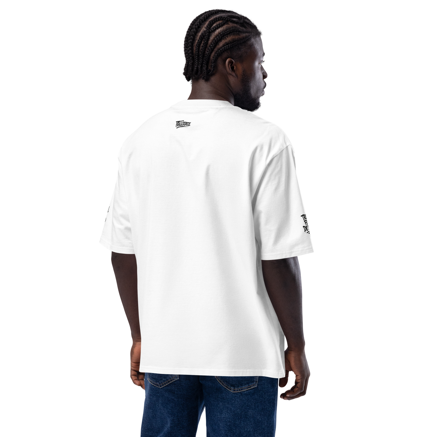 Biały t-shirt oversize (przód)