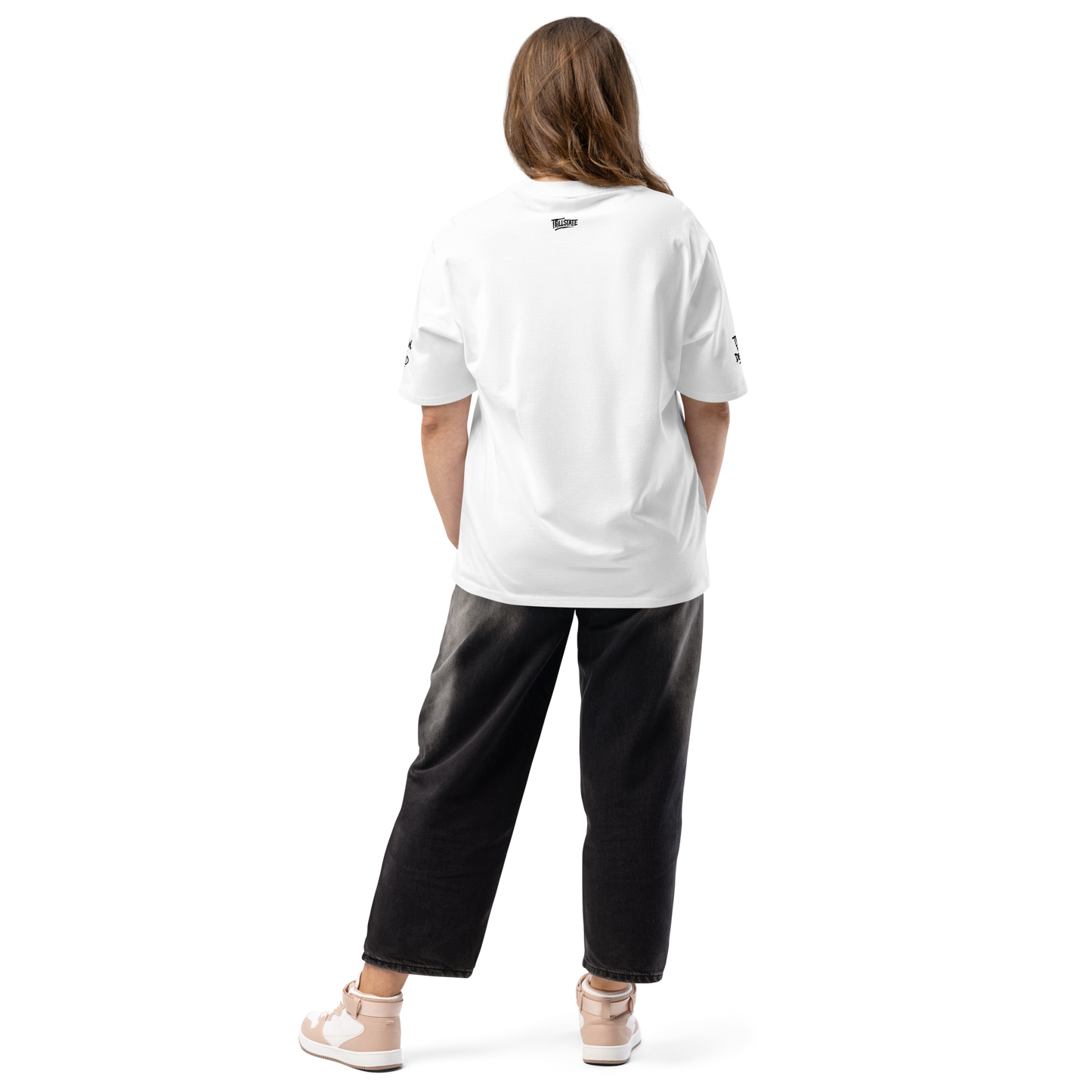 Biały t-shirt oversize (przód)