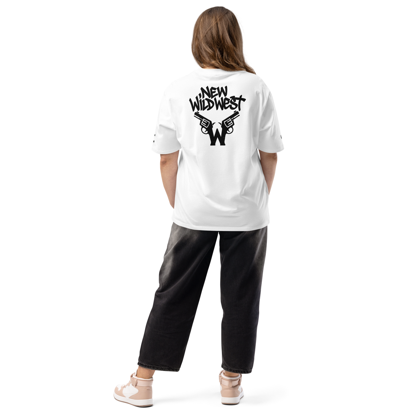 Biały t-shirt oversize