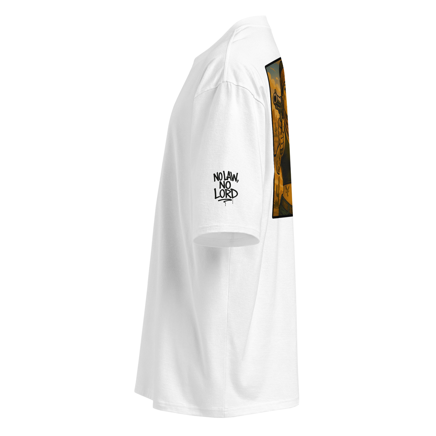 Biały t-shirt oversize (tył)