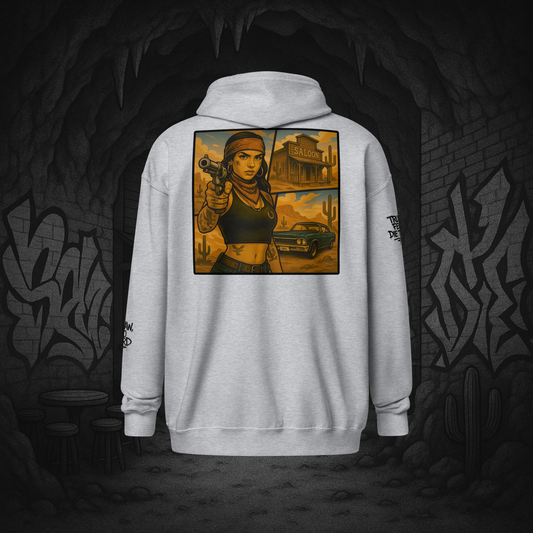 Szara zip hoodie