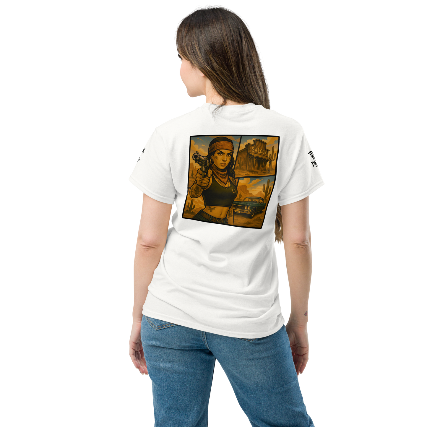 Klasyczny biały t-shirt (tył)