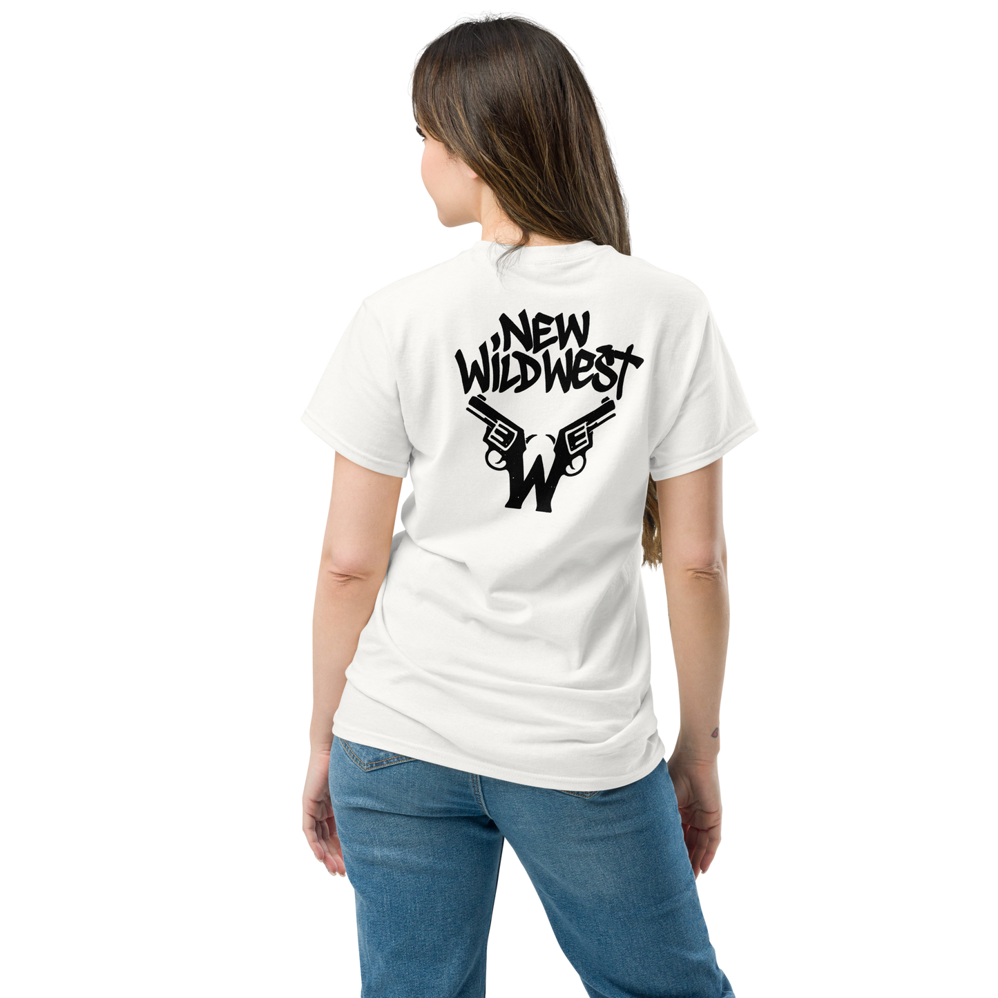 Klasyczny biały t-shirt NewWildWest